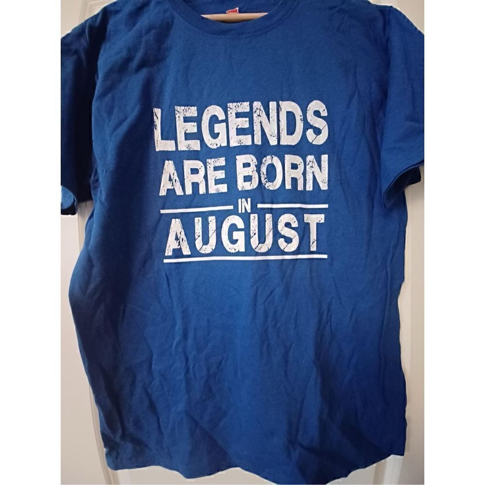 Legends are born in August Men's T-shirt size Medium